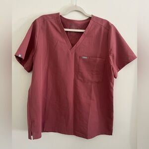 Figs XL Catarina Scrub Top in Mauve